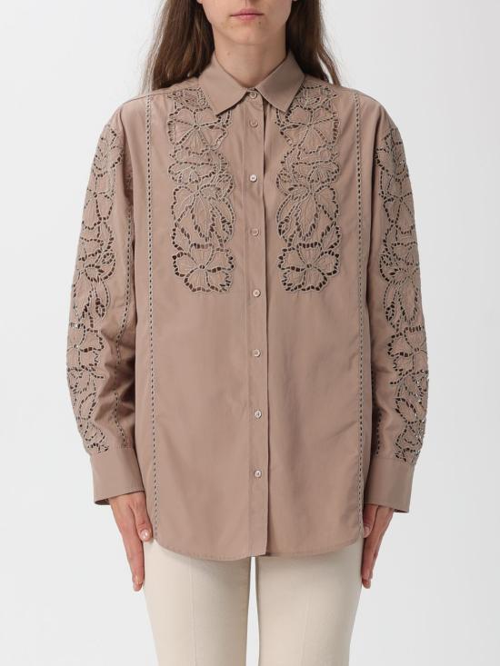 25FW 위켄드막스마라 셔츠 2525196011600 001 Brown