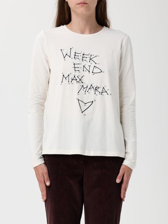 25FW 위켄드막스마라 반팔 티셔츠 2525946032600 004 White