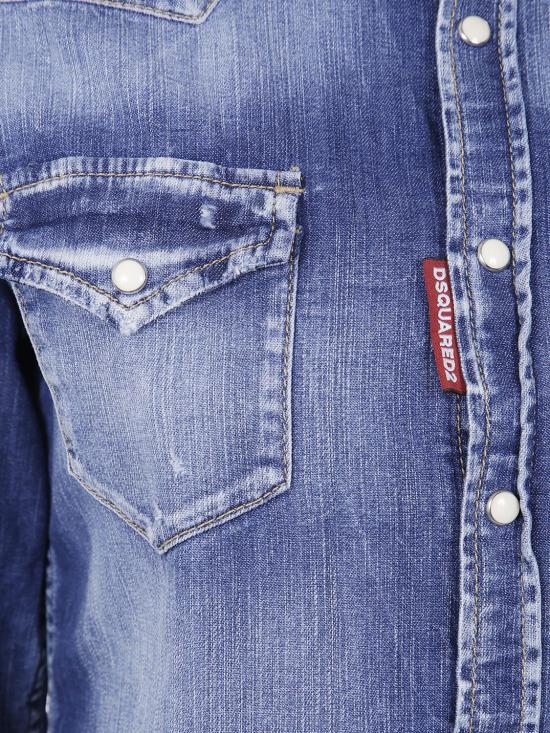 25FW 디스퀘어드2 블라우스 S75DL0919S30341 470 Navy - DSQUARED2