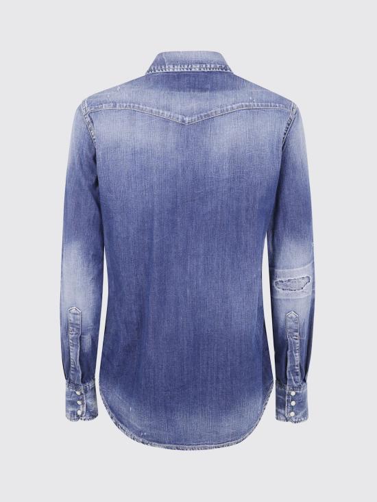 25FW 디스퀘어드2 블라우스 S75DL0919S30341 470 Navy - DSQUARED2