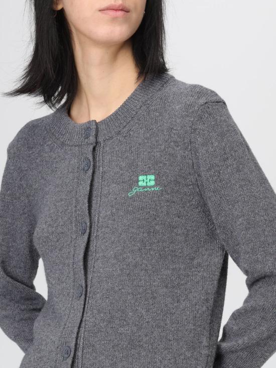 25FW 가니 가디건 K2592 220 Grey - GANNI