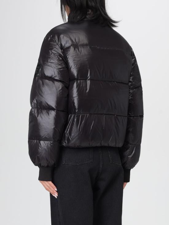 25FW 가니 샤이니 나일론 숏 패딩 자켓 W0957 099 Black - GANNI