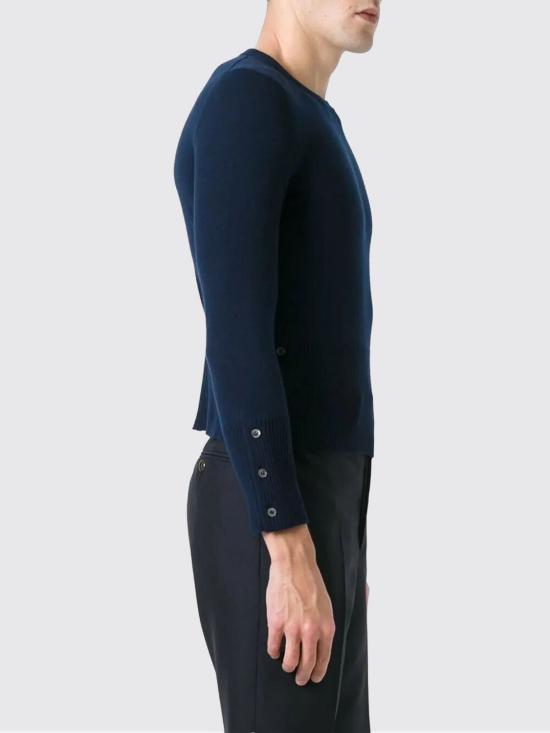 25FW 톰브라운 스웨터 MKAS01A00011 415 Navy - THOM BROWNE