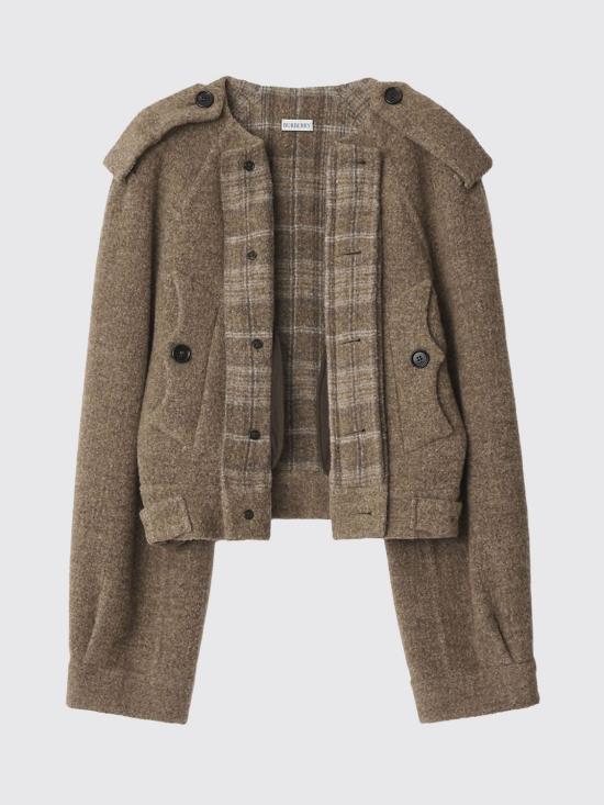 25FW 버버리 디테처블 스카프 울 블렌드 자켓 8114465 Beige