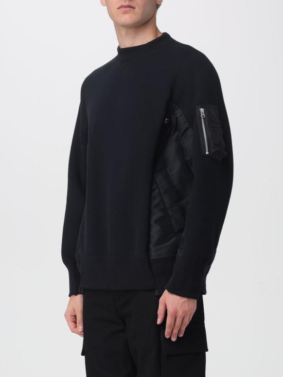 25FW 사카이 긴팔 티셔츠 SCM221 002 Black - SACAI