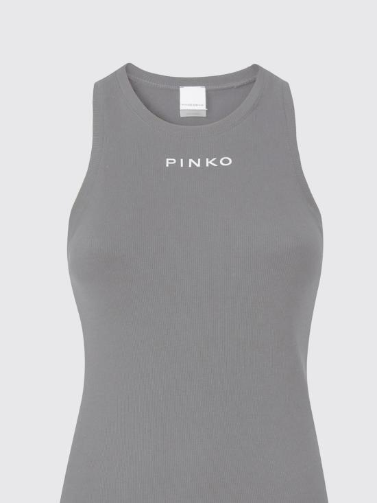 25FW 핑코 반팔 티셔츠 100822A2RC I42 Grey - PINKO