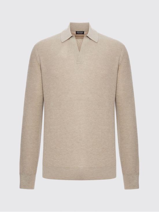 25FW 에르메네질도제냐 폴로 티셔츠 UGK93A2131 N92 Cream