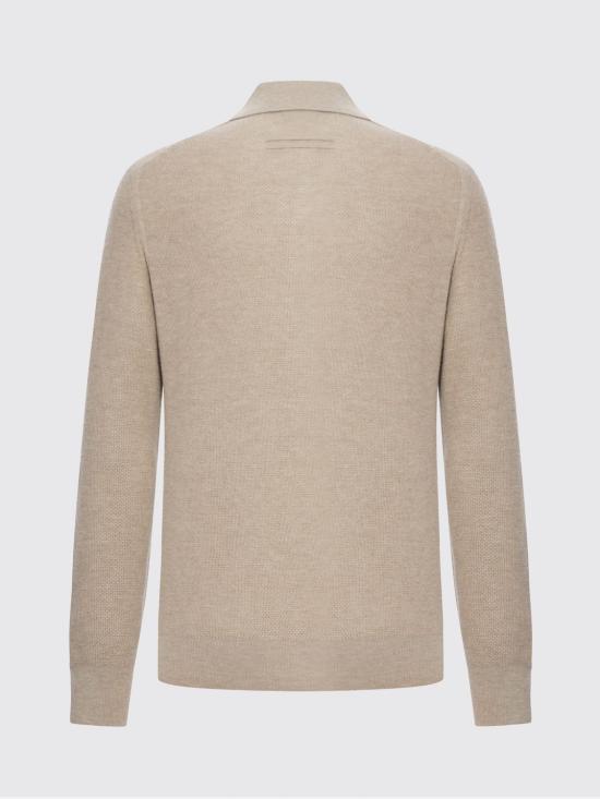 25FW 에르메네질도제냐 폴로 티셔츠 UGK93A2131 N92 Cream - ERMENEGILDO ZEGNA