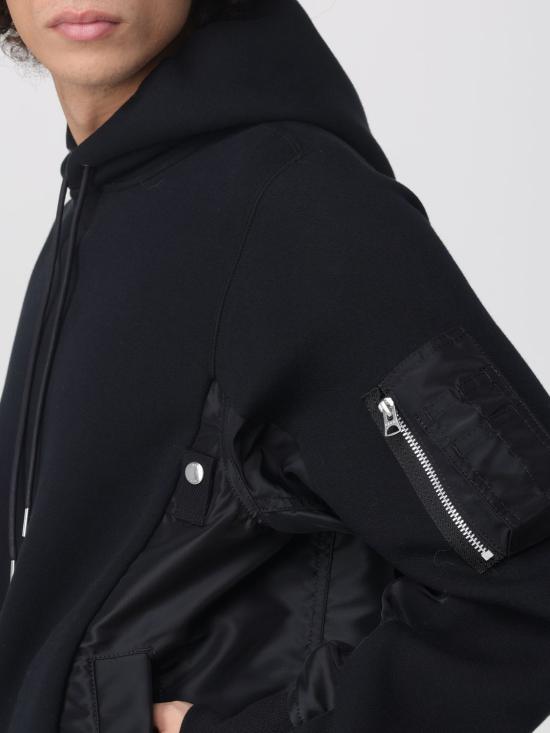 25FW 사카이 긴팔 티셔츠 SCM220 002 Black - SACAI