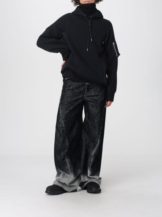 25FW 사카이 긴팔 티셔츠 SCM220 002 Black - SACAI