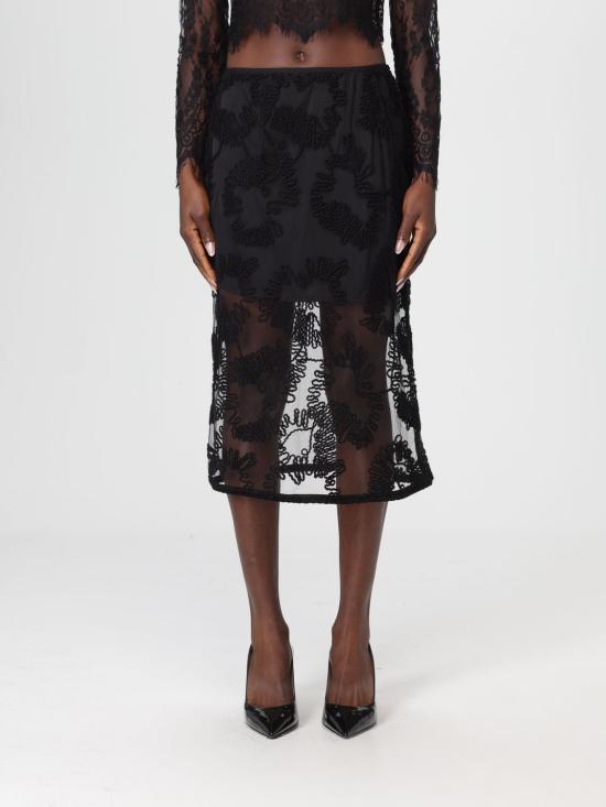 25FW 시모나 코르셀리니 미디 스커트 A25CPGO01001 V0000 Black