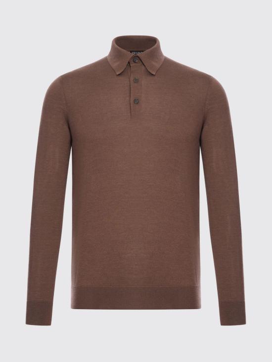 25FW 에르메네질도제냐 폴로 티셔츠 UGJ00A2132 M96 Brown