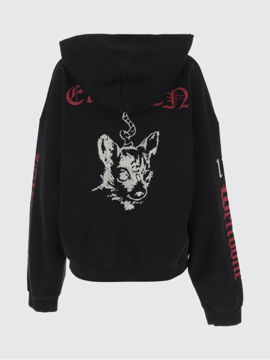 25FW 웰던 긴팔 티셔츠 WDTJ324875U BK Black - WE11DONE