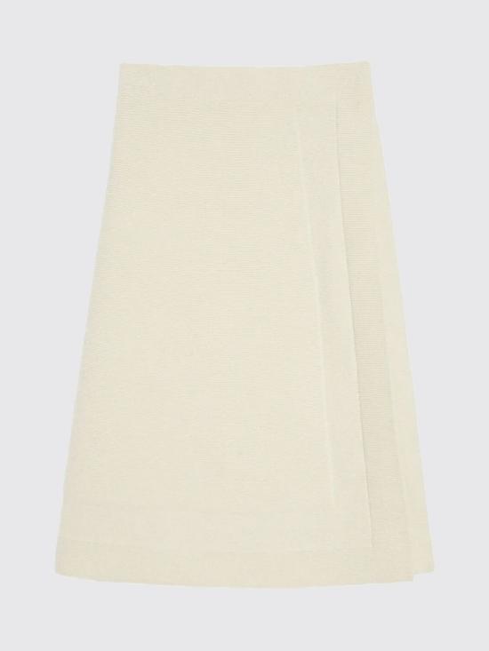 25FW 질샌더 롱 스커트 J02MA0310J14804 268 White