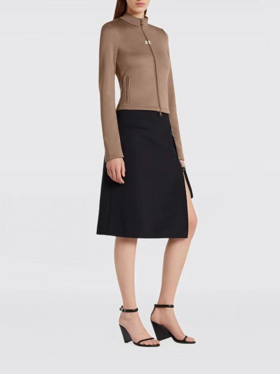 25FW 쿠레쥬 미디 스커트 325CJU278WO0143 9999 Black - COURREGES