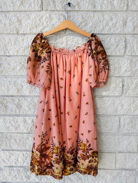  [키즈] 씨뉴욕 원피스 Sea Ny 빅토리아 프린트 퍼프 슬리브 드레스 핑크 - SEA NY