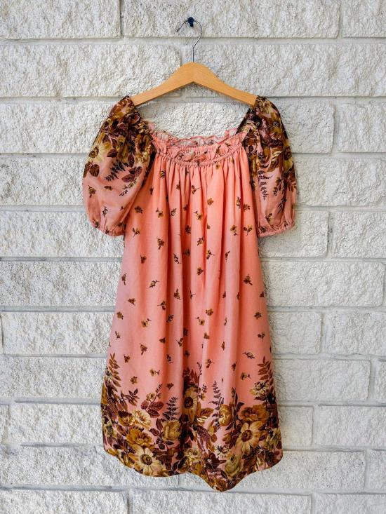  [키즈] 씨뉴욕 원피스 Sea Ny 빅토리아 프린트 퍼프 슬리브 드레스 핑크