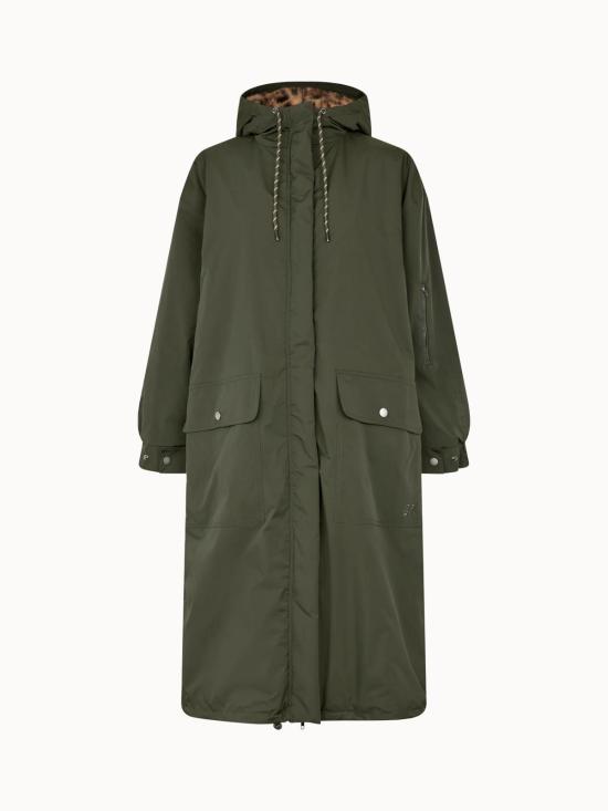  바움 운드 페르드가르텐 패딩 Baum Und Pferdgarten 데미 코트 로젠 그린 레오파드