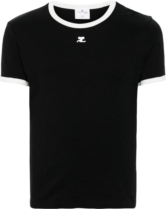 26SS 쿠레쥬 반팔 티셔츠 VESJTS020JS00709901 BLACK