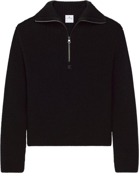 25FW 쿠레쥬 니트 베스트 325MPU243FI00369999 BLACK