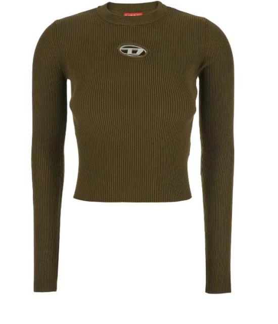 25FW 디젤 M-발라리 오발 D 립 니트 비스코스 블렌드 탑 A153280DLAX5FP DOM