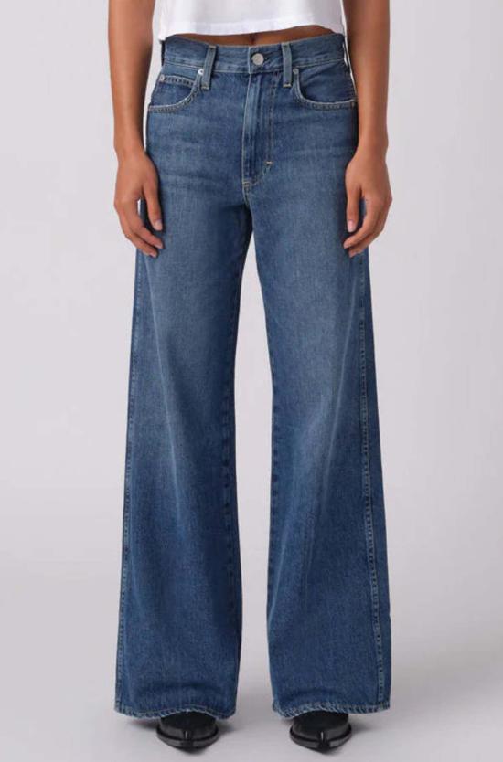  아모 데님 데님 팬츠 프리다 와이드 레그 진 애드미어 - AMO DENIM