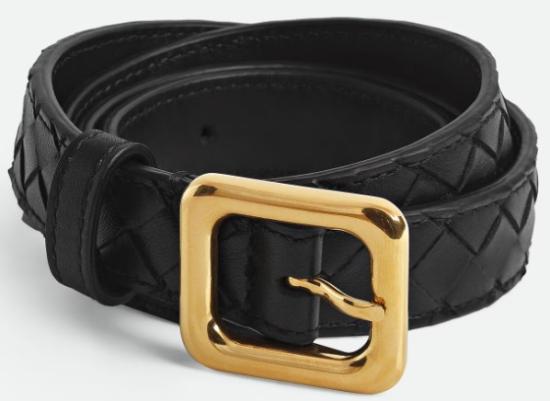 25FW 보테가베네타 벨트 843889V5N21 1019 BLACKMBRASS