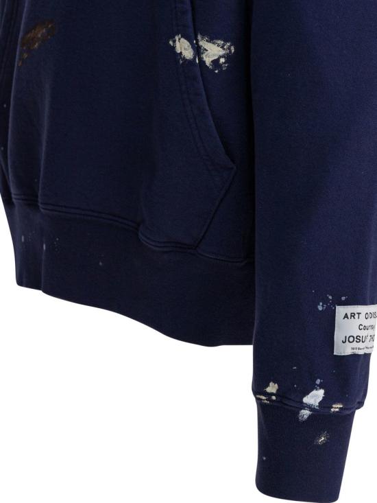 25FW 갤러리 디파트먼트 페인트 로고 후드 티셔츠 GPH50044VINTAGENAVY VINTAGE NAVY DOM - GALLERY DEPT
