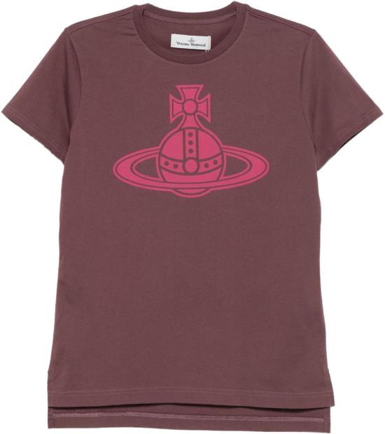 25FW 비비안웨스트우드 반팔 티셔츠 3G01004AJ001MH405 PURPLE