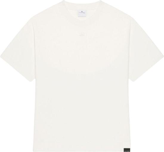 25FW 쿠레쥬 반팔 티셔츠 325JTS203JS02330001 WHITE