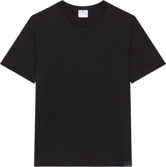 25FW 쿠레쥬 반팔 티셔츠 325JTS206JS02339999 BLACK