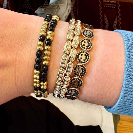  LA LUMIERE NY 팔찌 라 루미에르 뉴욕 더블 스택 브레이슬릿 골드 - OTHER BRANDS