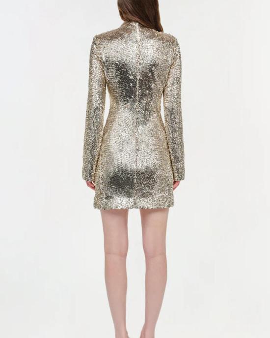 조나단 심카이 숏 원피스 오팔 L/S 미니 드레스 골드 - JONATHAN SIMKHAI