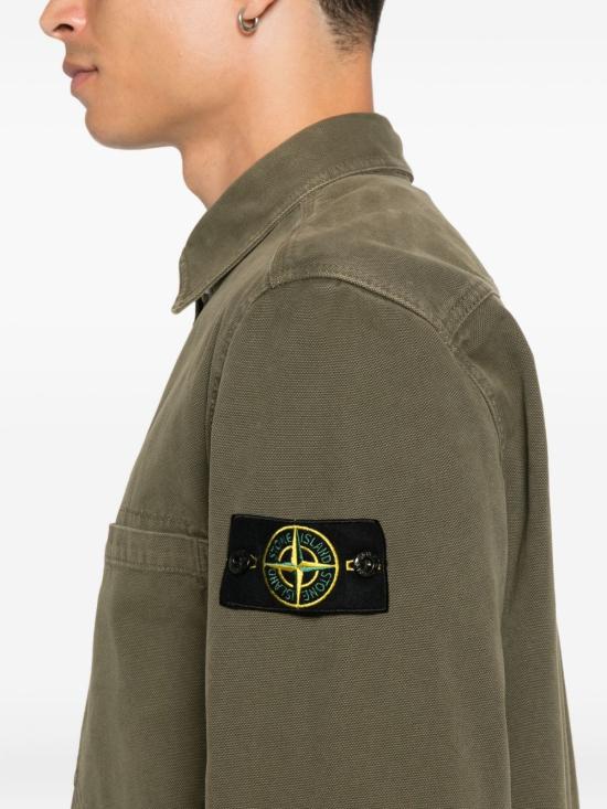 25FW 스톤 아일랜드 긴팔 셔츠 K2S151200025S0184V0154 MILITARY GREEN DOM - STONE ISLAND