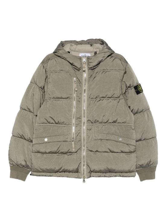 25FW 스톤 아일랜드 나일론 메탈 에코닐 후드 다운 파카  K2S154100088S0019V0054 MILITARY GREEN DOM