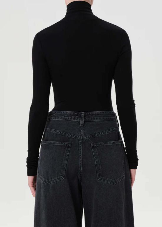  에이골디 바디수트 티셔츠 아골데 윌마 바디수트 블랙 - AGOLDE