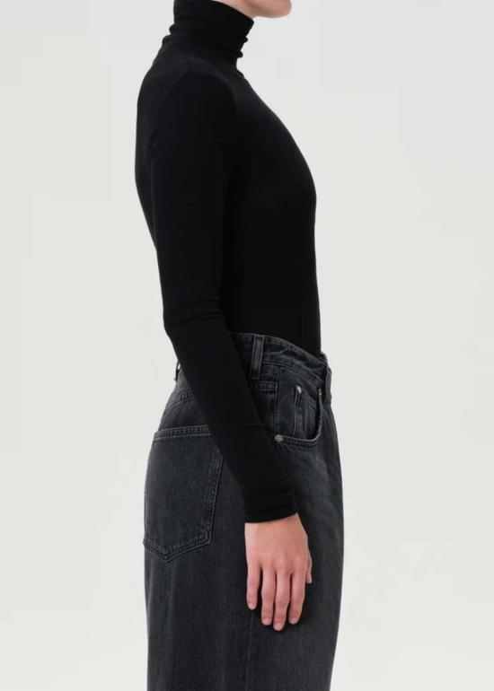  에이골디 바디수트 티셔츠 아골데 윌마 바디수트 블랙 - AGOLDE