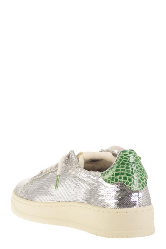 25FW 오트리 달라스 로우 고트스킨 스니커즈 ADLWTI01 SILVER GREEN - AUTRY