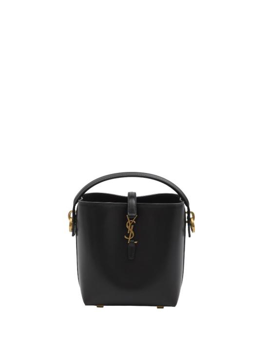  생로랑 르 37 미니 샤이니 레더 버킷백 7658702R20W1000 black