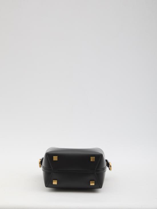  생로랑 르 37 미니 샤이니 레더 버킷백 7658702R20W1000 black - SAINT LAURENT
