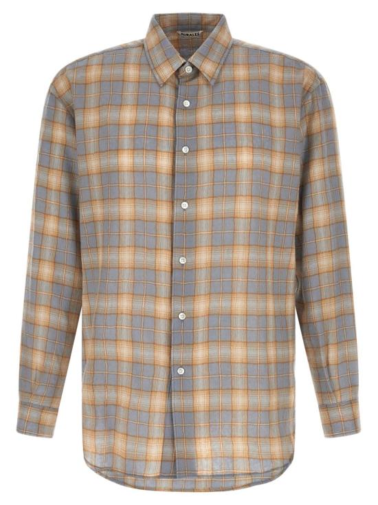 25FW 오라리 긴팔 셔츠 A25AS01WN LIGHT BLUE BEIGE DOM