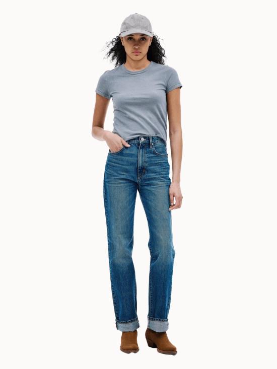  실버레이크 데님 팬츠 슬러브레이크 런던 턴업 롱 웨이 홈 진 - SLVRLAKE