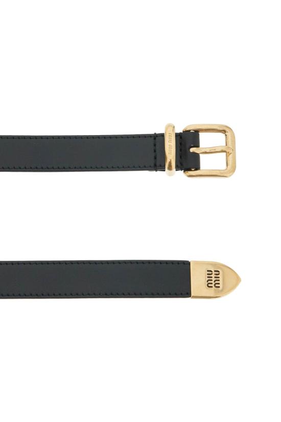 25FW 미우미우 레귤러 벨트 5CC6082AIXF0002 BLACK DOM - MIU MIU