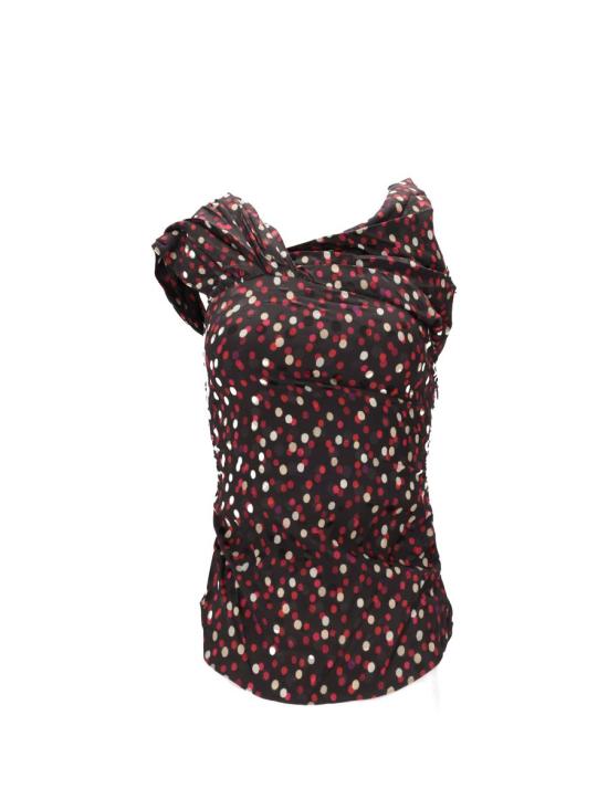 25FW 이자벨마랑 민소매 티셔츠 HT0737FAC4J02I BKRD BLACK RED Multicolor