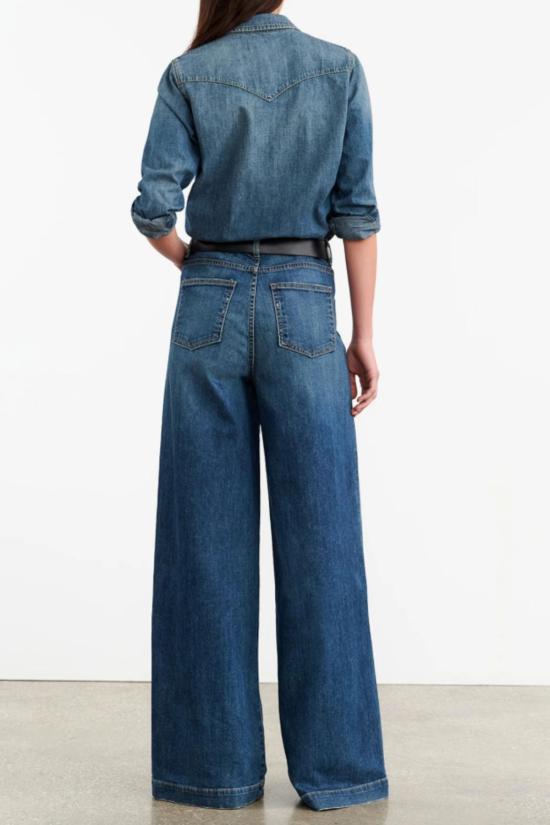  닐리로탄 데님 셔츠 닐리 로탄 트래비스 데님 셔츠 클래식 워시 - NILI LOTAN