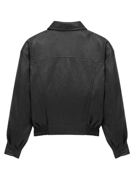 25FW 생로랑 가죽 자켓 843656YCNF2 1000 NOIR - SAINT LAURENT