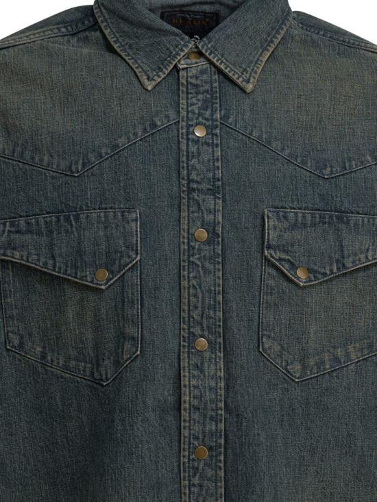 25FW 빔스 긴팔 셔츠 3811090179175 BLUE - BEAMS