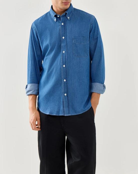 25FW 하트포드 셔츠 BE12013 Blue - HARTFORD