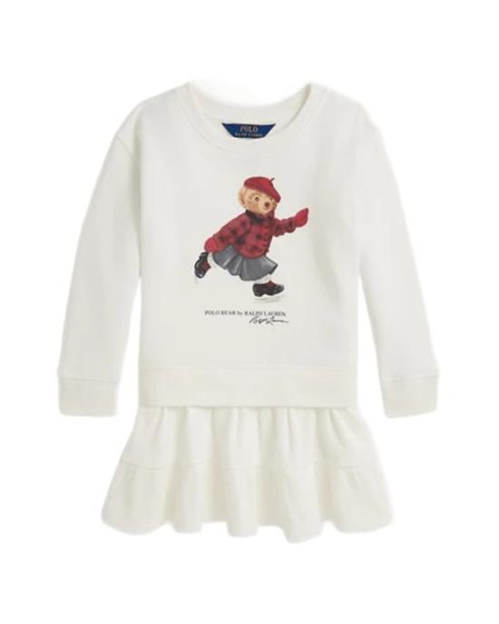 25FW [키즈] 랄프 로렌 원피스 312981086 001 WHITE