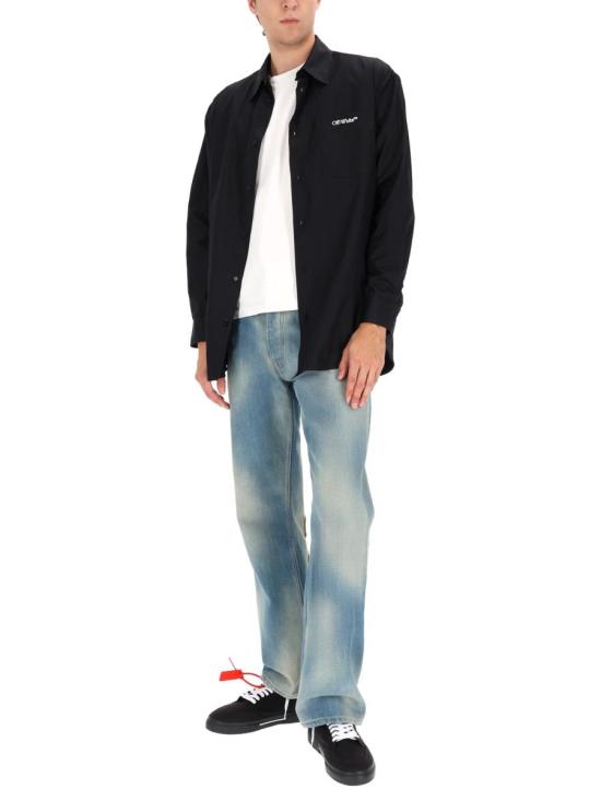 25FW 오프화이트 긴팔 셔츠 OMGE004 F25FAB0011001 Black - OFF WHITE